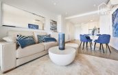 Modern new apartment in Cala D'or, 88m², 2 bedrooms, 2 bathrooms, terrace, community pool, air conditioning - Wohnbereich