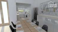 Imposing townhouse for free design, 544m², 3 floors, 13 rooms, garden terraces, cistern - Gestaltungsvorschlag Küchen