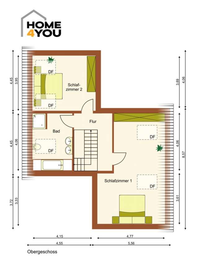 LOFT im luxuriös sanierten Gutshof, 134 qm, 2 SZ, Bad, WC, EBK, Garten&Terrassen, Garage &Stellplatz - OG