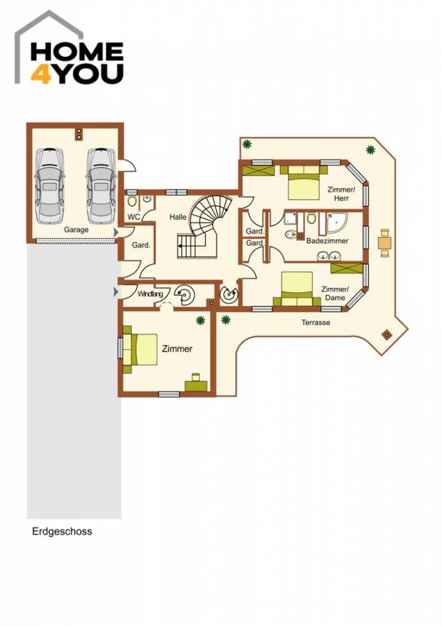 Villa in exklusiver Höhenlage, 360 qm, 9 Zi., 1.450 qm Garten&Grund mit Ausblick auf Wien, Sauna - EG