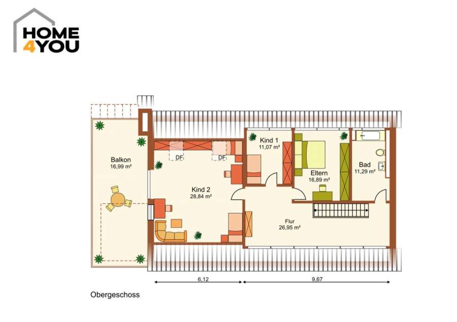 Luxuriöse Stadtvilla in Köln-Junkersdorf, 286 qm, 7 Zi., 941 qm Grund, Wintergarten, Kamin, Garten - OG