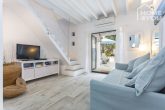 Einzigartig cooles Trend-Apartment im Herzen von Portixol, 2 SZ, Terrasse & Kamin mit Vermietlizenz - Wohnzimmer