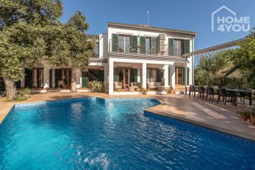 Villa de vacaciones en Mallorca con licencia de alquiler, 329 m², 6 dormitorios, 4 baños, jardín, piscina, aire acondicionado, terraza, 07420 Pobla (Sa) (España), Villa