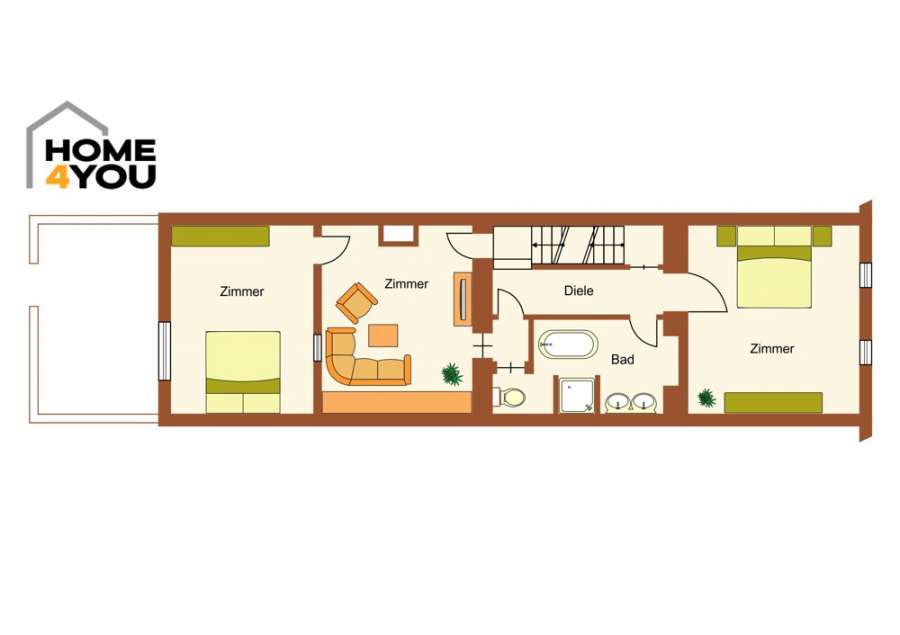 IBIZA-Style: Modern townhouse, renovated to a high standard, 200 m², 4 bedrooms, 3 bathrooms, patio, roof terrace - Etage 1