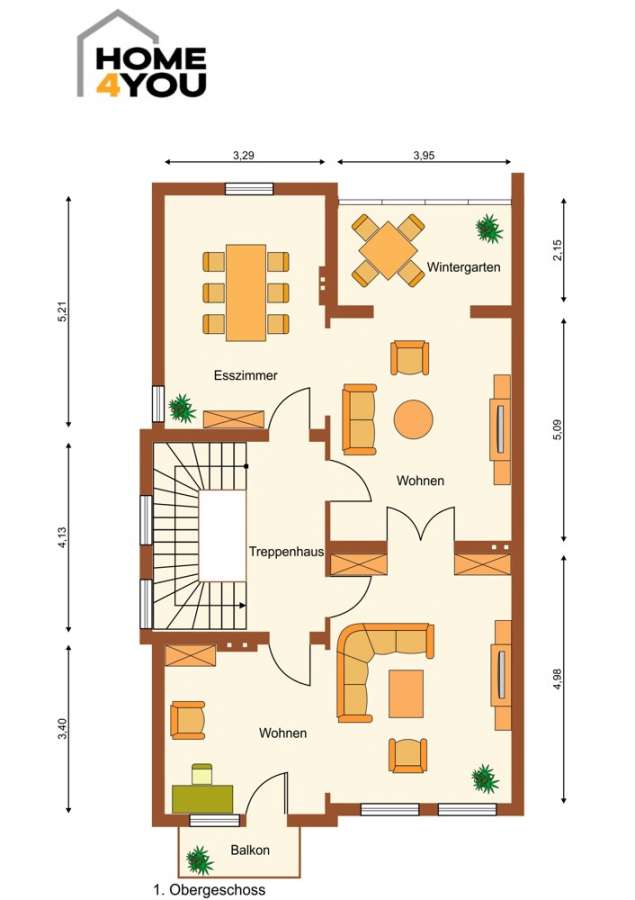 Repräsentative Denkmal-Villa im Villenviertel – 8-10 Zi., Wohnen & Arbeiten auf 270 qm, Garten - 1. OG