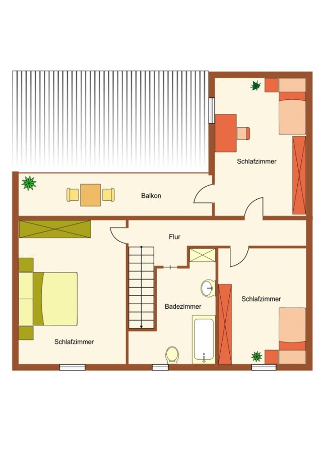 Preissensation: Modernisiertes Stadthaus, zentral, 156 qm, 4 SZ, Terrasse, Balkon, Einbauschränke - OG