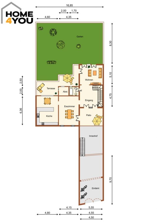 Casa adosada reformada, 450 m2, terrazas, jardín, patio, calefacción, aire acondicionado, apartamento de invitados - Erdgeschoss