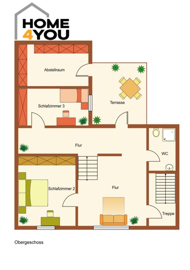 Malerisches Stadthaus im Zentrum, historische Elemente, 130qm, 4SZ, 1Bad,WC, Dachterrasse - Obergeschoss