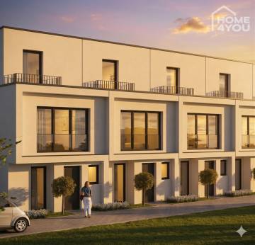 Atractivo chalet adosado en Eschenpark, de 5 habitaciones, 128 m², sótano, sótano, terraza, jardín, 40789 Monheim am Rhein / Baumberg, Casa adosada