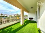 Modern apartment Colonia Sant Jordi, 81m², 3 bedrooms, terrace, sea view, heating, fireplace, fitted kitchen - großzügiger Balkon