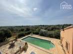 Idyllische Finca in Ses Salines: 327 m², 2 SZ, 2 Bäder, Pool, Terrassen, Außenküche, Garage, Solar - Pool Terrasse
