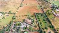 Idyllische Finca in Ses Salines: 327 m², 2 SZ, 2 Bäder, Pool, Terrassen, Außenküche, Garage, Solar - Drohnenaufnahme Grundstück