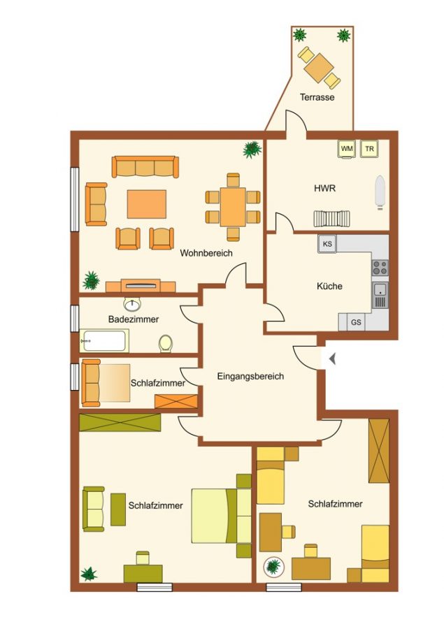 Top-Preis: Apartment & sep. Dachgeschoss in ruhiger Lage, 188m², Dachterrasse, 4SZ, Balkon, Kamin - Wohnung