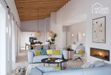 Modèle d'objets Mallorca - Wohnzimmer mit Kamin
