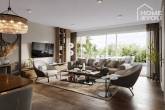 Exclusive penthouse apartment in Eschenpark, 139 sqm, 4 rooms, 2 bathrooms, roof terrace, underground parking, cellar - Wohnen Illustration