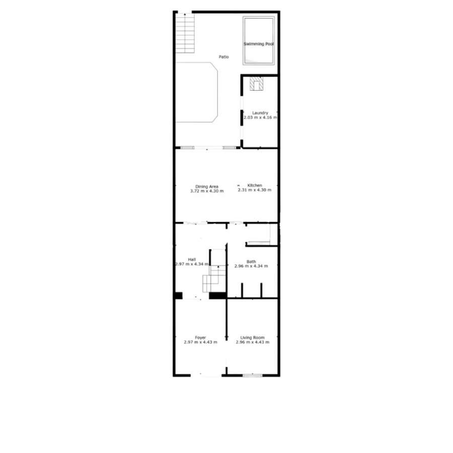 Stilvolles Stadthaus mit ETV in Santa Margalida – 180 m², 3 SZ, 2 Bäder, Pool, Patio, Garage, Klima - EG