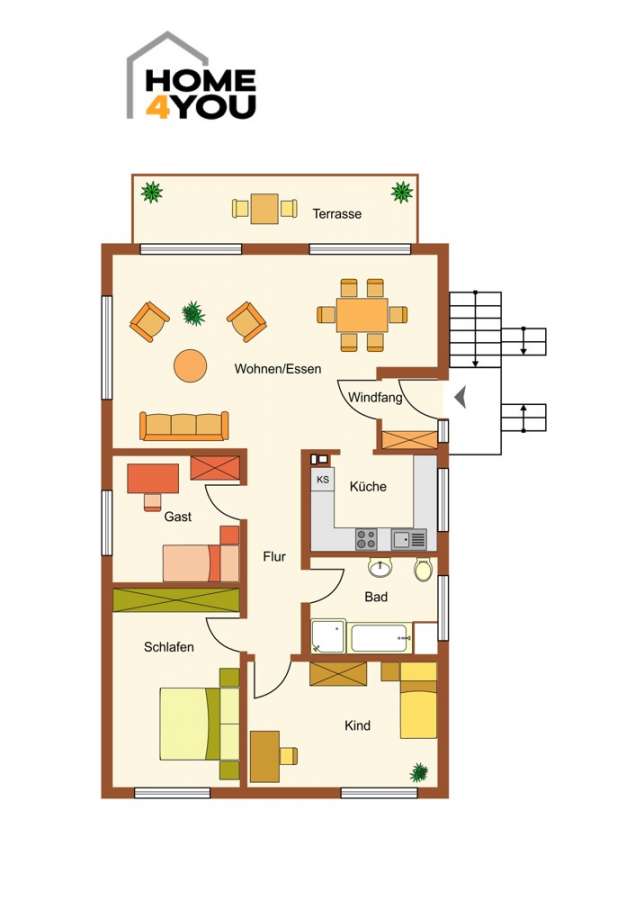 Modernes EFH mit sep. Appartement, Bj. 2007, 215 qm, 7 Zi, Garten & Terrassen, Sonnige Höhenlage - OG