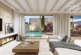Exclusivo, moderno proyecto de casa adosada de nueva construcción, 200sqm, 3 SZ, 3 BZ en Suite, terraza con piscina, garaje - Wohnzimmer
