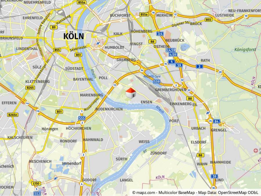 Geolyzer Kartenausschnitt