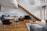 Unique: Modern manor house loft in renovated square courtyard, 4 rooms, 3 bedrooms, 85 sqm - offene Küche 2