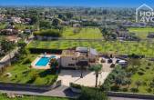Mallorquinische Villa mit Salzwasserpool & Blick auf die Tramuntana, 4 SZ, 3 Bäder, Solar, Heizung - Drohnenaufnahme