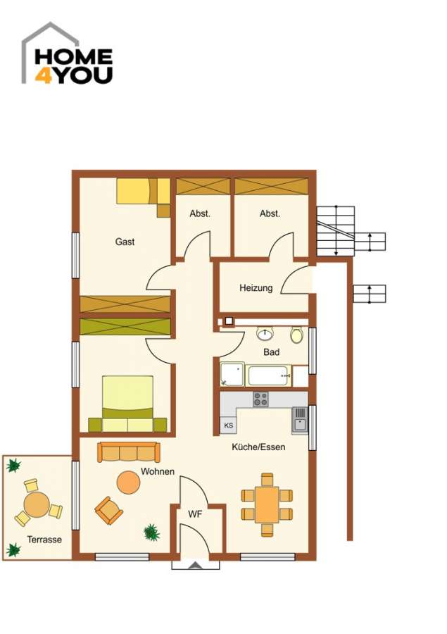 Modern detached house with separate apartment, built 2007, 215 sqm, 7 rooms, garden & terraces - EG