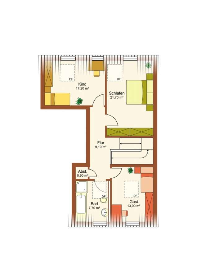 LOFT im luxuriös sanierten Gutshof, 165 qm, 4 SZ, Bad, WC, Einbauküche, Garten&Terrassen, Tiefgarage - OG