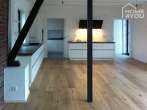 LOFT in the luxuriously renovated manor house, 2 bedrooms, 2 bathrooms, approx. 145 sqm, sauna, fireplace, HWR, garden & terraces - Esszimmer