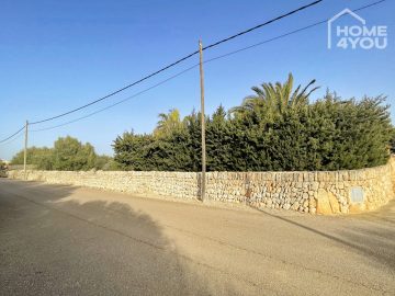 Top building plot for townhouse, quiet location, 367sqm, water, electricity, dream view, old stone wall, 07640 Salines (Ses) (Spain), Wohngrundstück