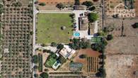 Mediterrane Finca mit 8.970m² in Ruhelage mit Pádelplatz, 4 SZ, 4 Bäder, Wintergarten, Pool, Heizung - Drohnenaufnahme