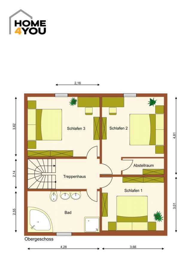 Ruhiges EFH in Top-Wohnlage, KfW 70, 145 qm, 4 SZ, 2 Bäder, Keller, Wintergarten, Wärmepumpe, Garten - OG
