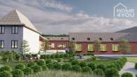 Unikat: Modernes Gutshaus-Loft in saniertem Vierkanthof, 4 Zi., 3 SZ, 85 qm, hoher Steuervorteil - Parkansicht