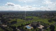Mallorcan villa with saltwater pool & views of the Tramuntana, 4 bedrooms, 3 bathrooms, solar, heating - Drohnenaufnahme