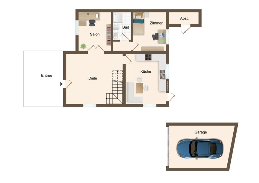 Maison confortable à Portocolom, 3 chambres, 2 salles de bain, 120 m², garage, près de la plage, terrasse ensoleillée. - OG
