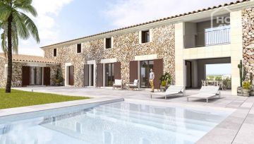 Sophisticated living in a prime location – dream finca in a prime location, 335 sqm living space, pool, new build, 07200 Felanitx (Spain), Country house