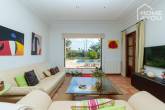 Villa mallorquina con piscina de agua salada y vistas a la Tramuntana, 4 dormitorios, 3 baños, solar, calefacción - Wohnbereich