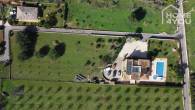 Villa mallorquina con piscina de agua salada y vistas a la Tramuntana, 4 dormitorios, 3 baños, solar, calefacción - Drohnenaufnahme