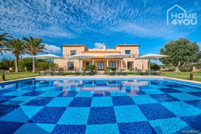 Exclusive Traum-Finca mit Meerblick, Vermietlizenz, Gästehaus, Pool, Solar, Fußbodenheiz, Brunnen, 07689 Calas De Mallorca (Spanien), Villa