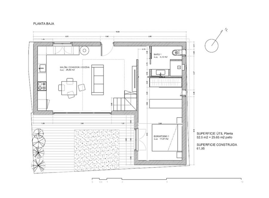 Acogedora casa de nueva construcción en estilo moderno con patio en Felanitx, 100 m2, moderna, inundada de luz - Grundriss EG
